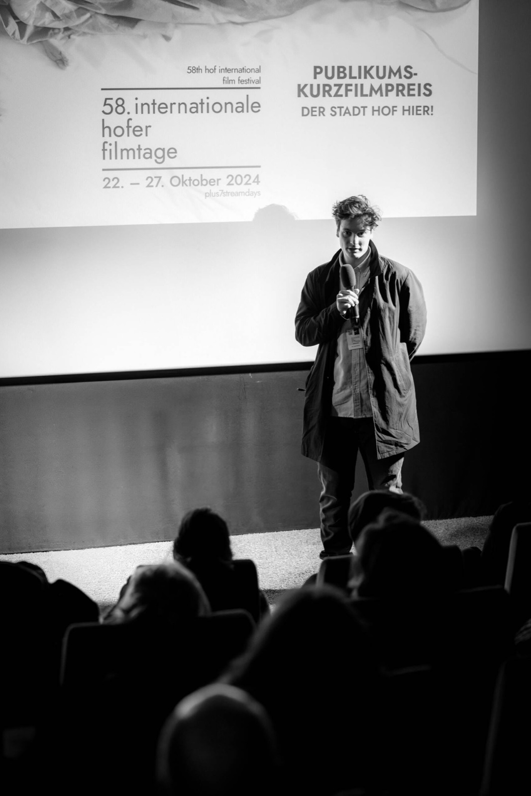 Jan Lewandowski presenting a film at the 58th Internationale Hofer Filmtage