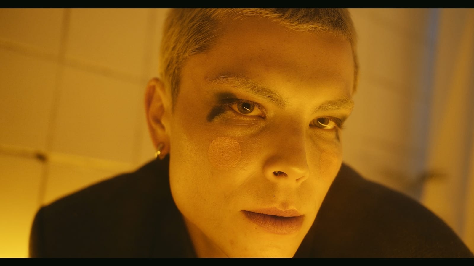 Portrait of a woman in warm amber light